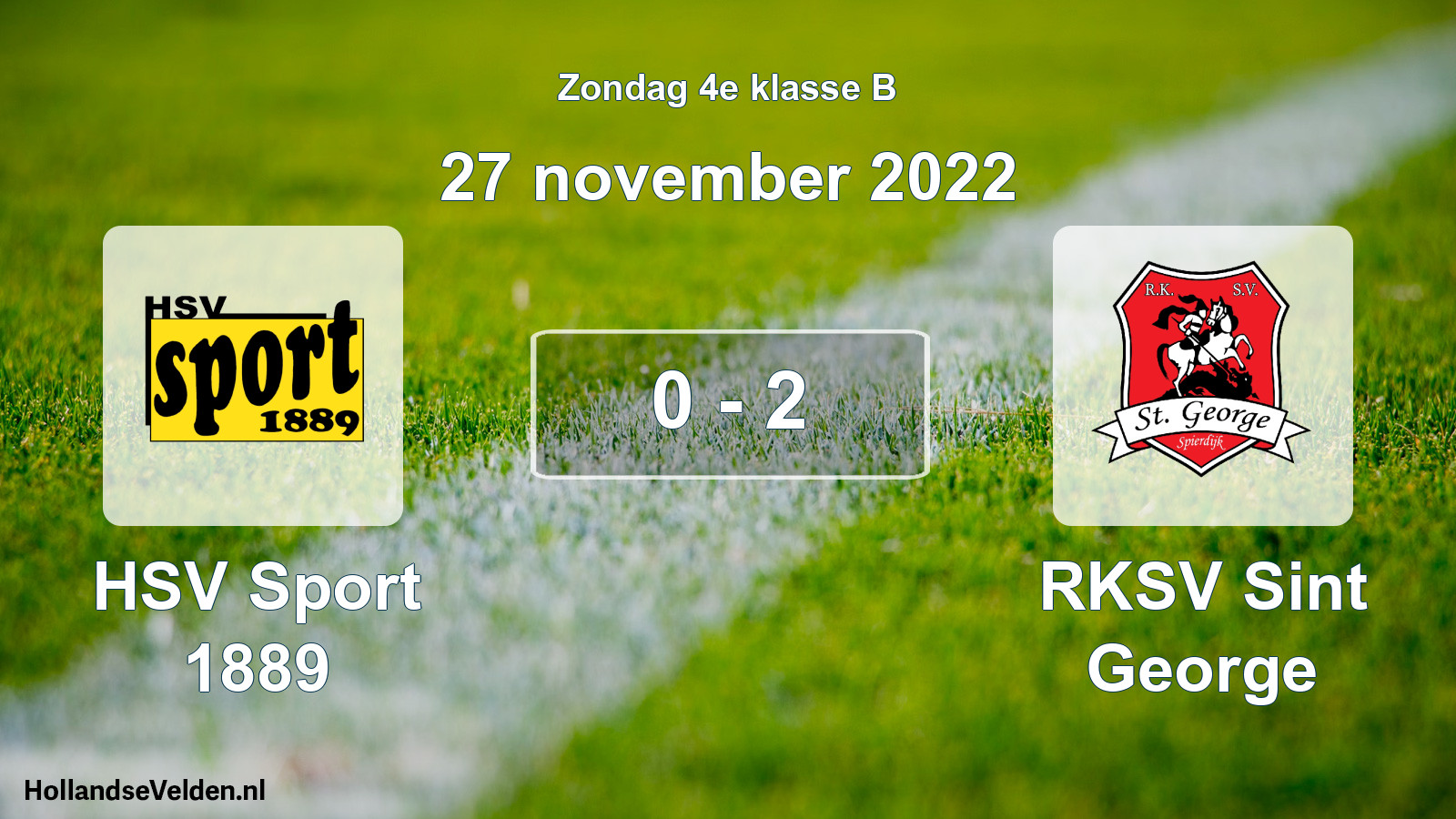 Total number of matches played: HSV Sport 1889 - RKSV Sint George 0 - 2 (27 November 2022)
