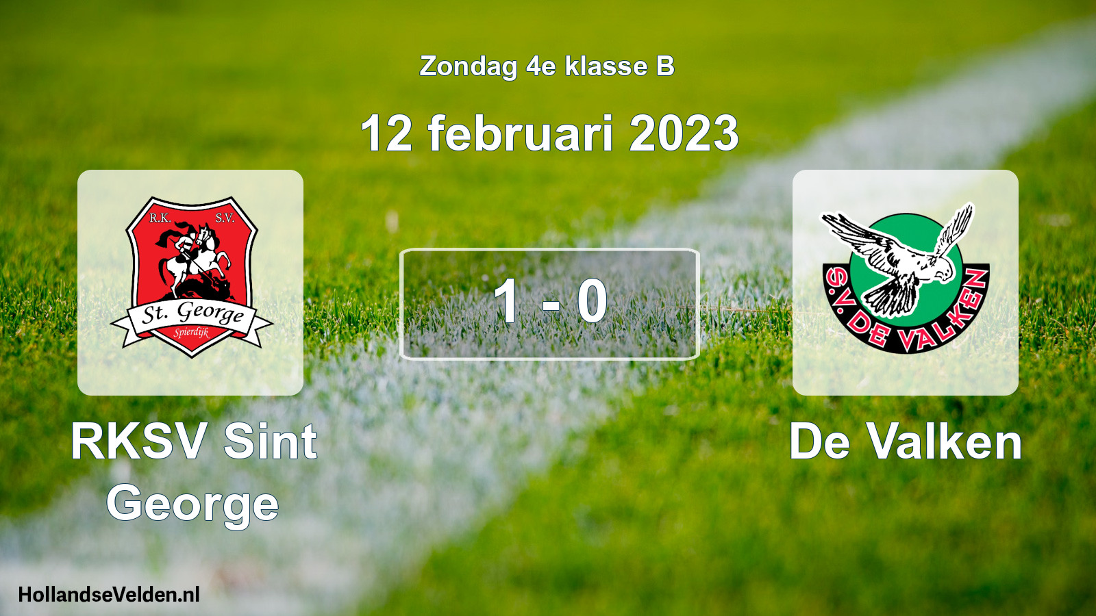 Total number of matches played: RKSV Sint George - De Valken 1 - 0 (12 February 2023)