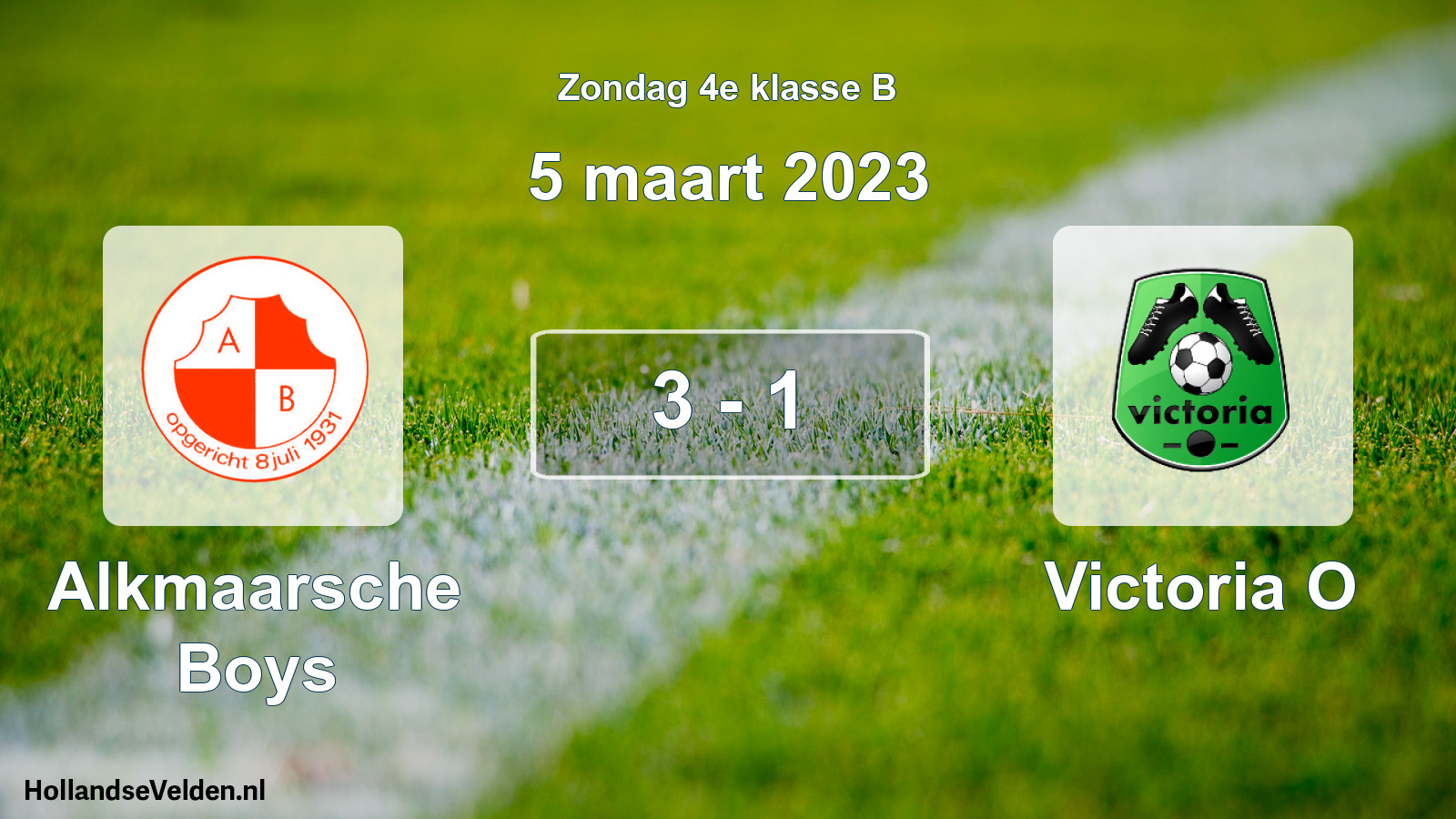 Total number of matches played: Alkmaarsche Boys - Victoria O 3 - 1 (5 March 2023)