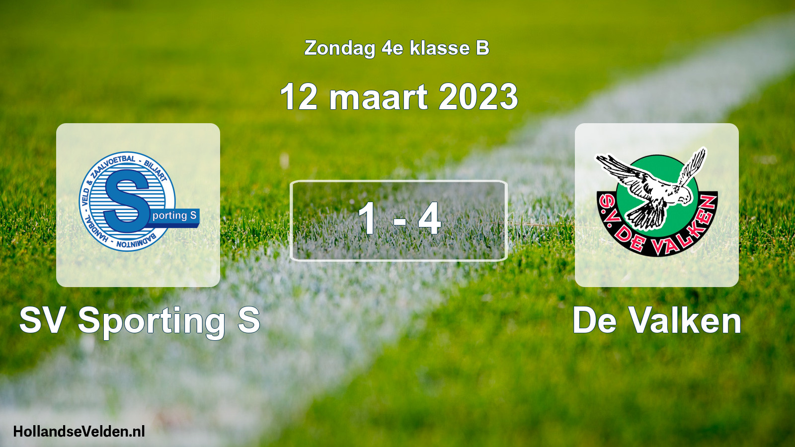 Total number of matches played: SV Sporting S - De Valken 1 - 4 (12 March 2023)