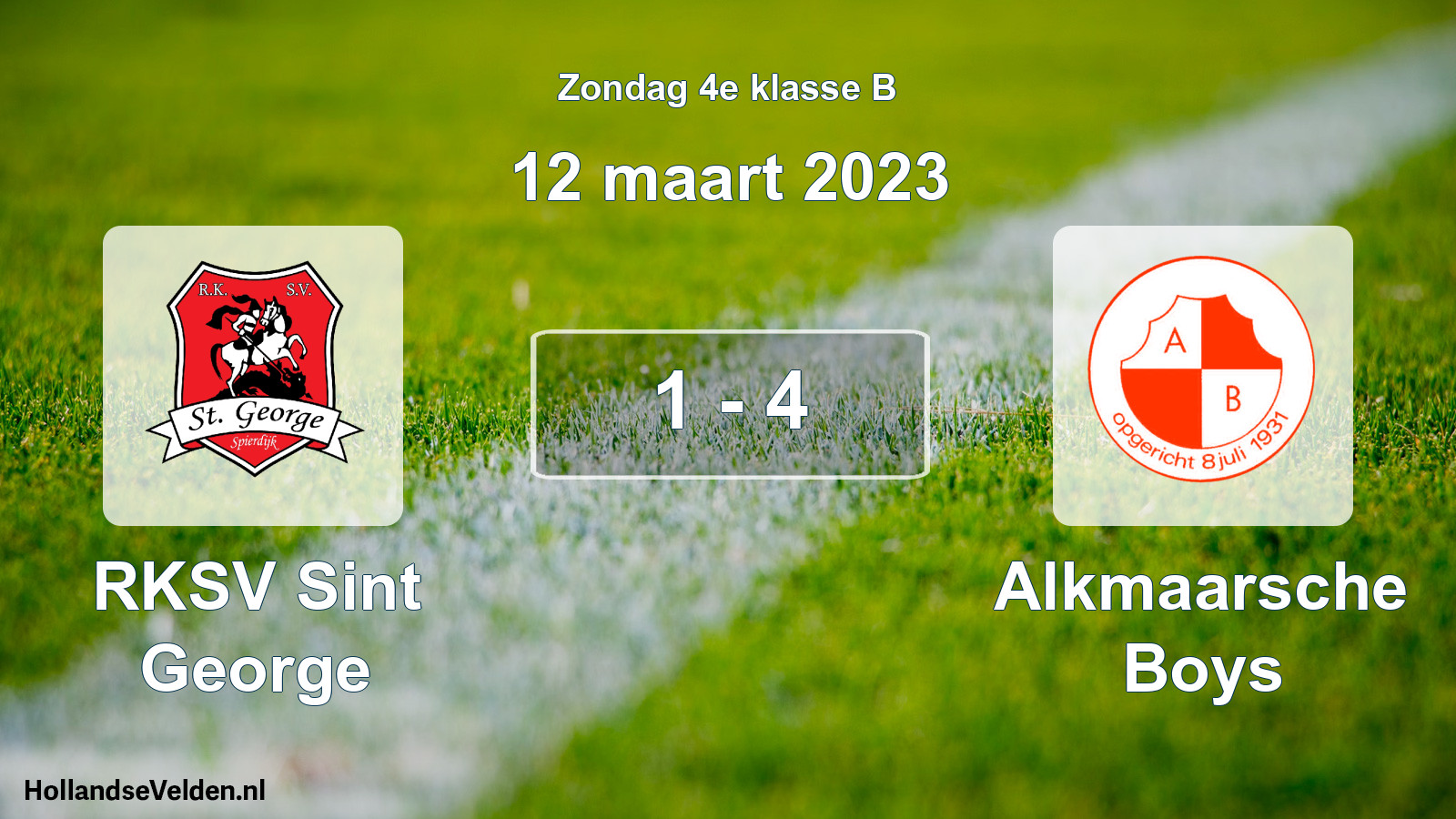 Total number of matches played: RKSV Sint George - Alkmaarsche Boys 1 - 4 (12 March 2023)
