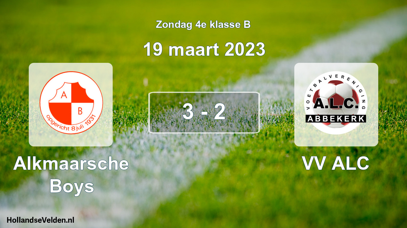 Total number of matches played: Alkmaarsche Boys - VV ALC 3 - 2 (19 March 2023)