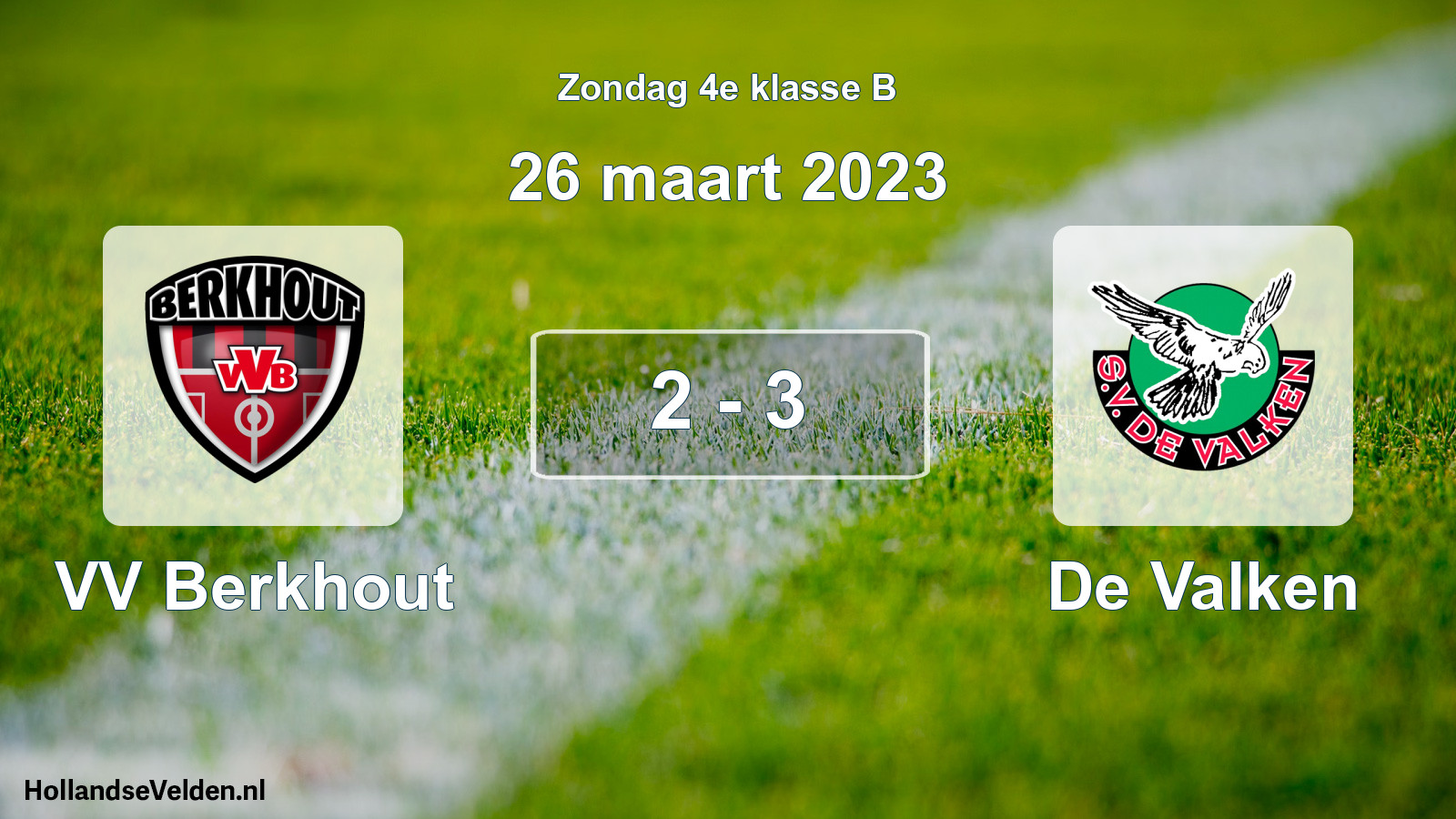 Total number of matches played: VV Berkhout - De Valken 2 - 3 (26 March 2023)