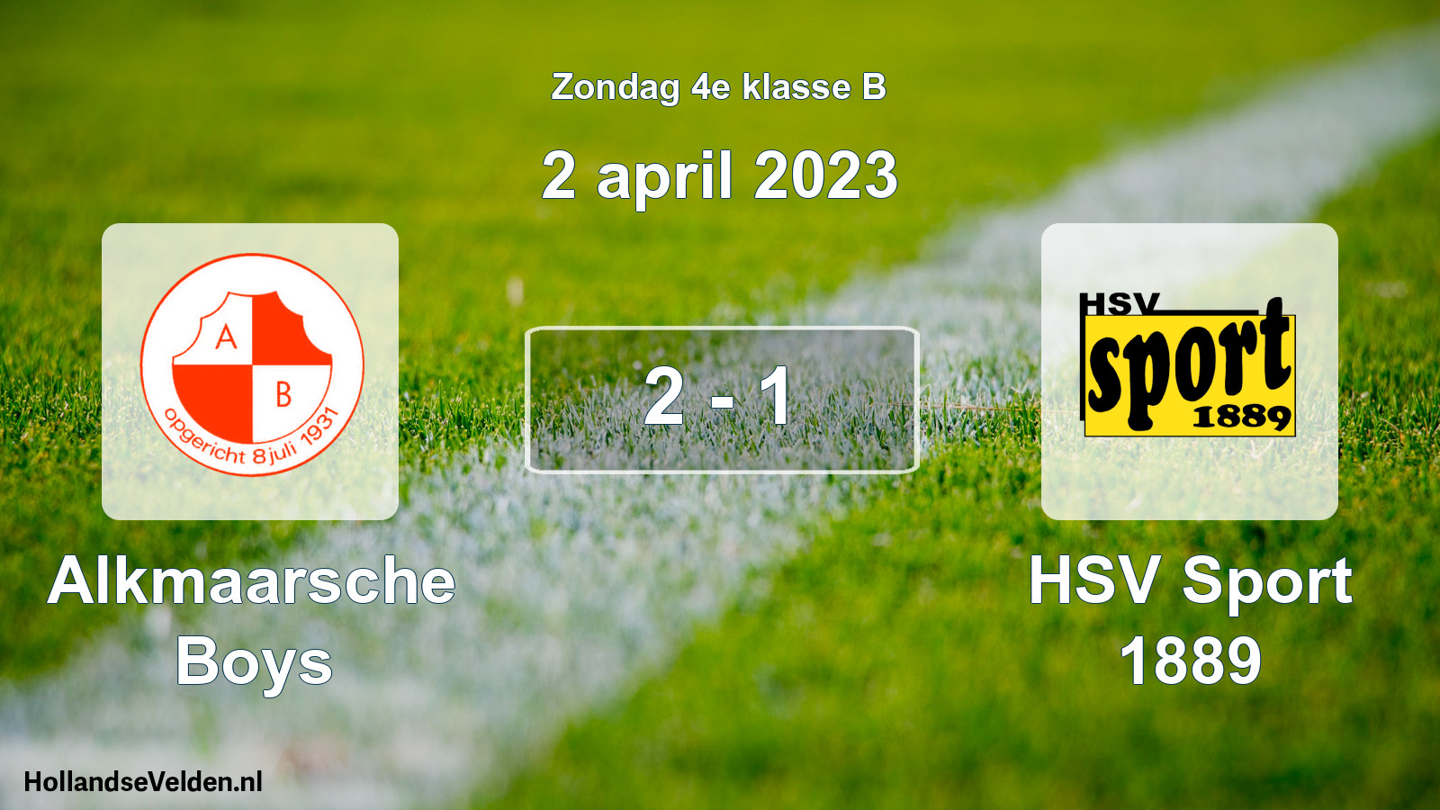Total number of matches played: Alkmaarsche Boys - HSV Sport 1889 2 - 1 (2 April 2023)