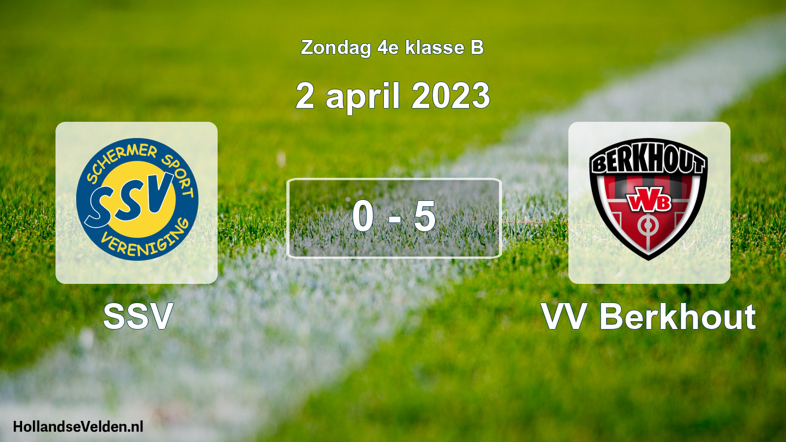 Total number of matches played: SSV - VV Berkhout 0 - 5 (2 April 2023)