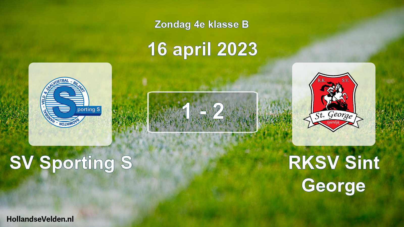 Total number of matches played: SV Sporting S - RKSV Sint George 1 - 2 (16 April 2023)