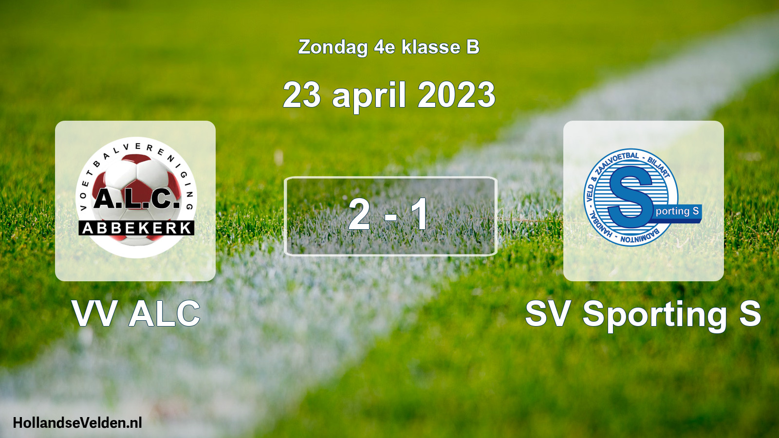 Total number of matches played: VV ALC - SV Sporting S 2 - 1 (23 April 2023)