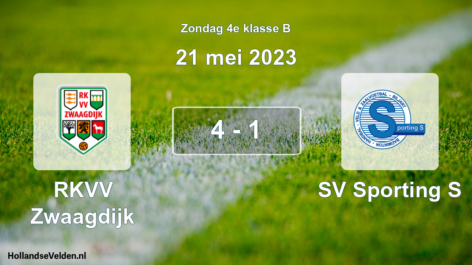 Total number of matches played: RKVV Zwaagdijk - SV Sporting S 4 - 1 (21 May 2023)