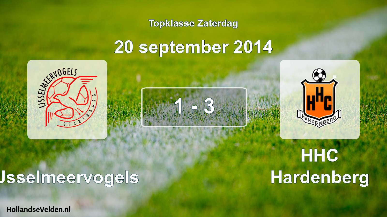 Gespeelde wedstrijd: IJsselmeervogels - HHC Hardenberg 1 - 3 (20 september 2014)