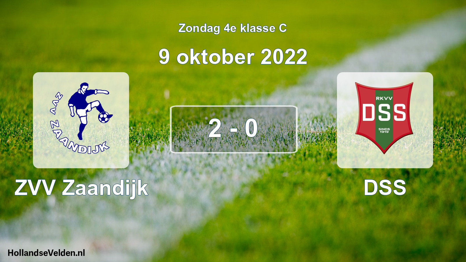 Total number of matches played: ZVV Zaandijk - DSS 2 - 0 (9 October 2022)