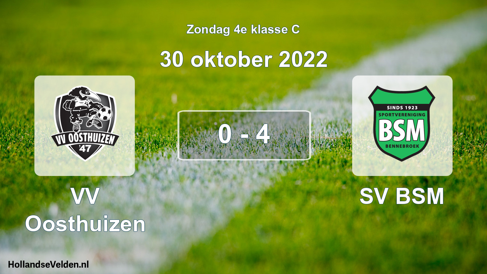 Total number of matches played: VV Oosthuizen - SV BSM 0 - 4 (30 October 2022)