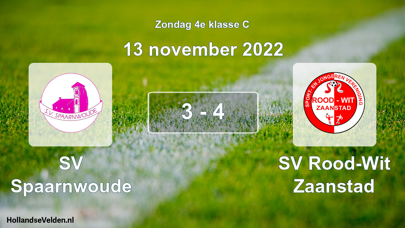 Total number of matches played: SV Spaarnwoude - SV Rood-Wit Zaanstad 3 - 4 (13 November 2022)