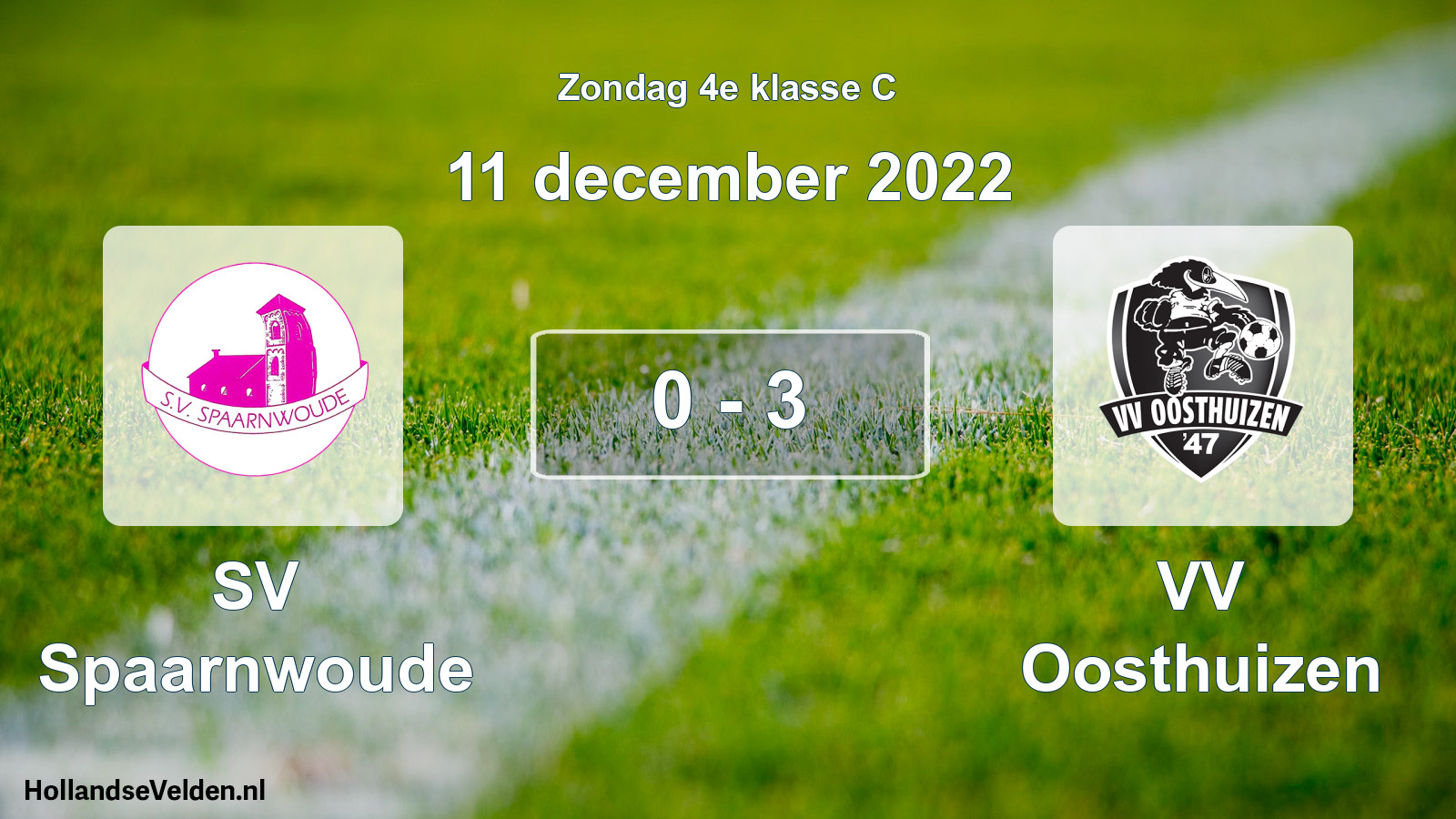 Total number of matches played: SV Spaarnwoude - VV Oosthuizen 0 - 3 (11 December 2022)