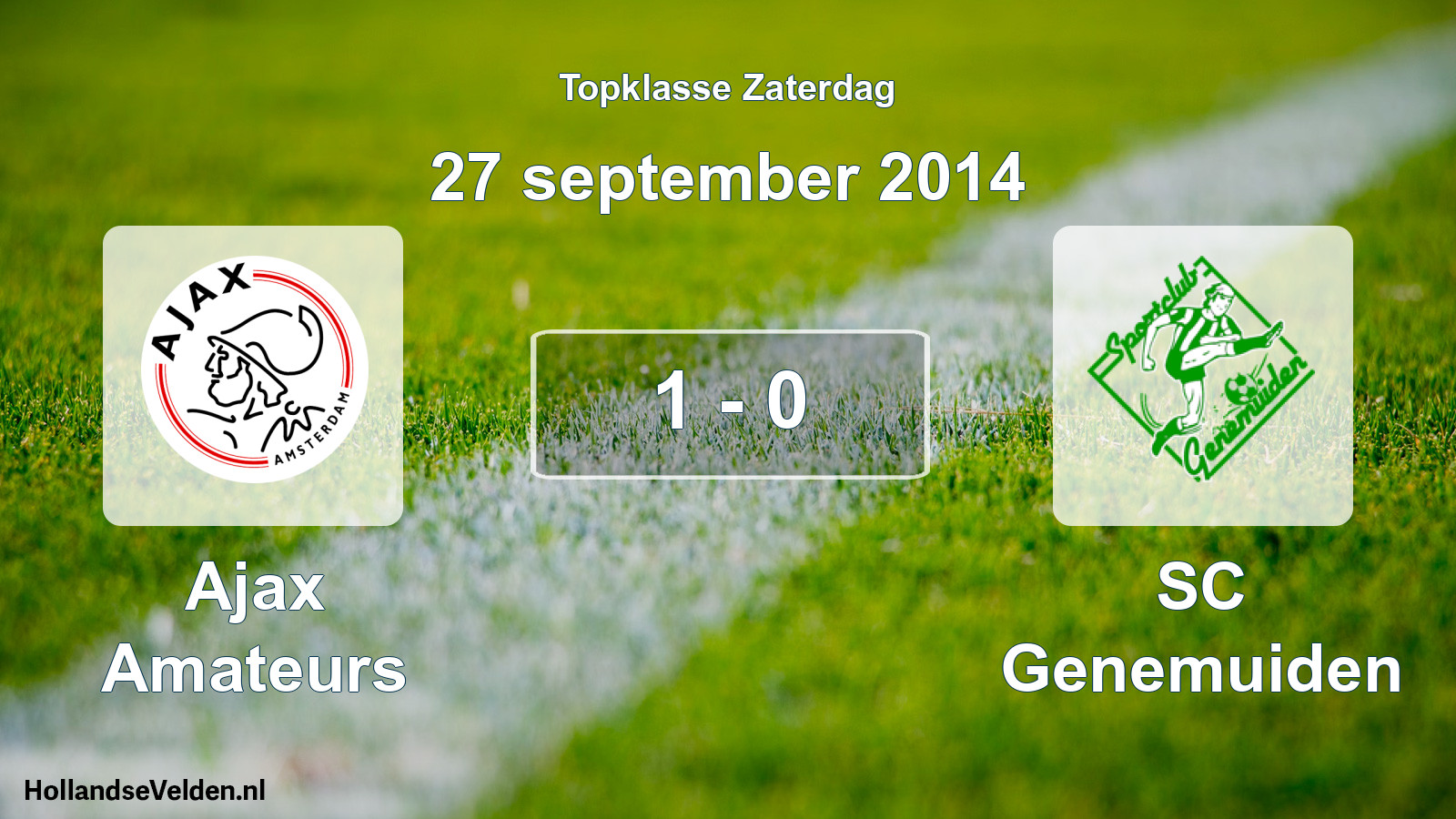Total number of matches played: Ajax Amateurs - SC Genemuiden 1 - 0 (27 September 2014)
