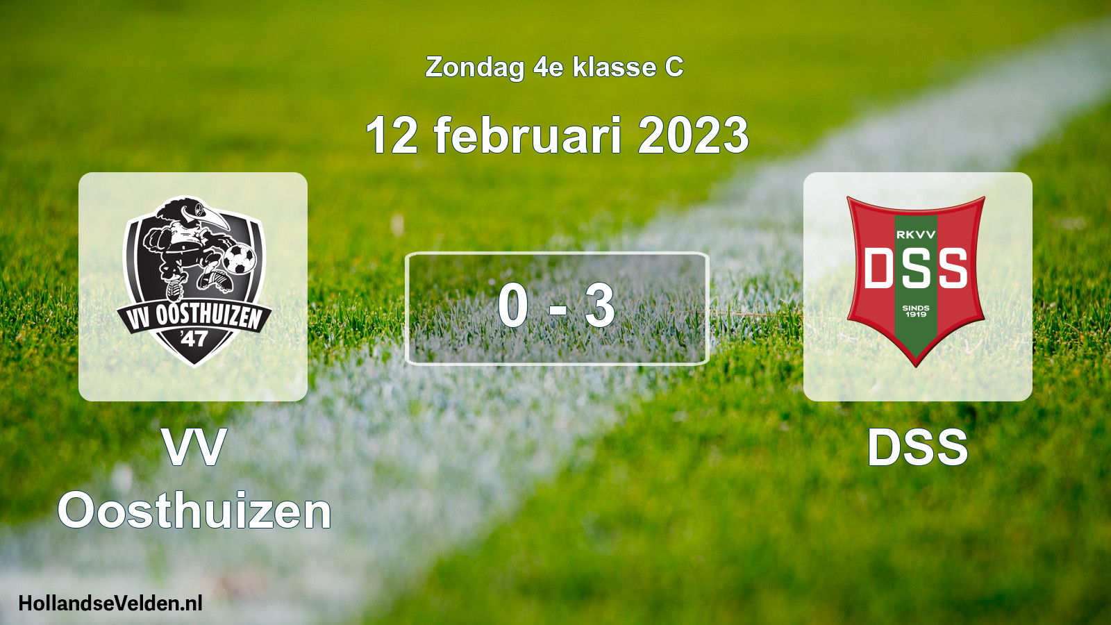 Total number of matches played: VV Oosthuizen - DSS 0 - 3 (12 February 2023)