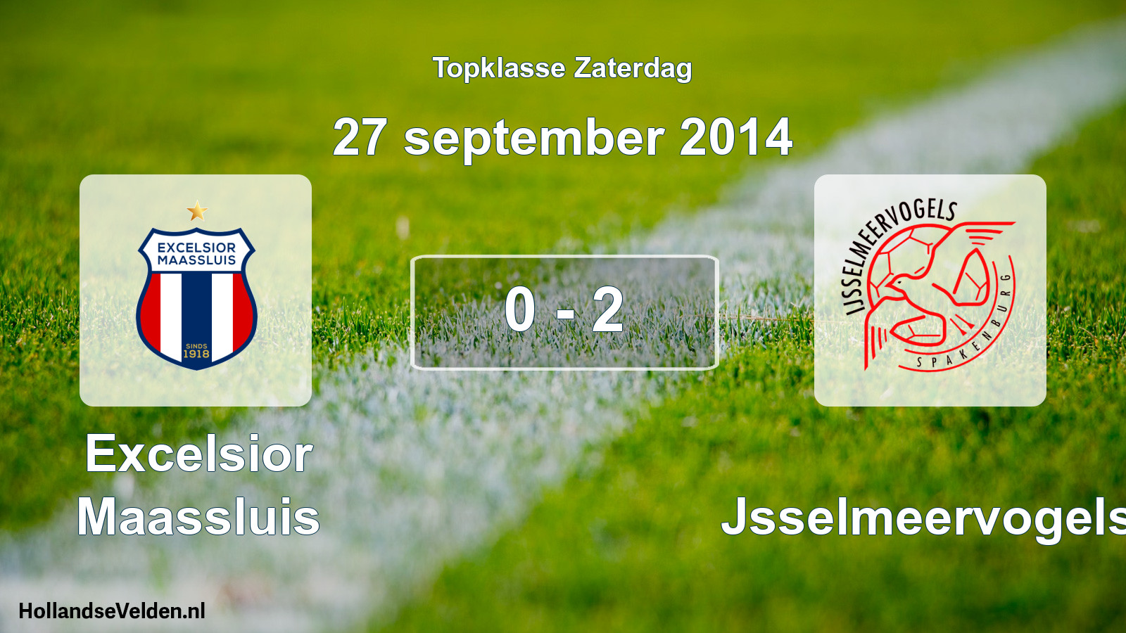 Total number of matches played: Excelsior Maassluis - IJsselmeervogels 0 - 2 (27 September 2014)
