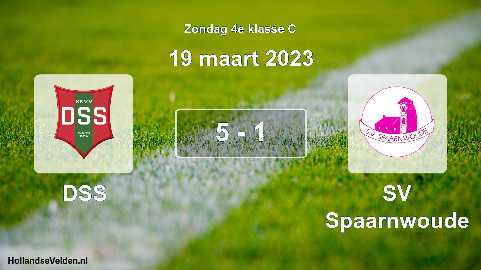 Total number of matches played: DSS - SV Spaarnwoude 5 - 1 (19 March 2023)