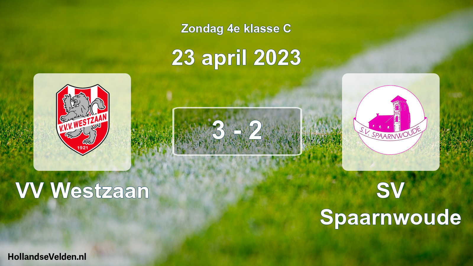 Total number of matches played: VV Westzaan - SV Spaarnwoude 3 - 2 (23 April 2023)