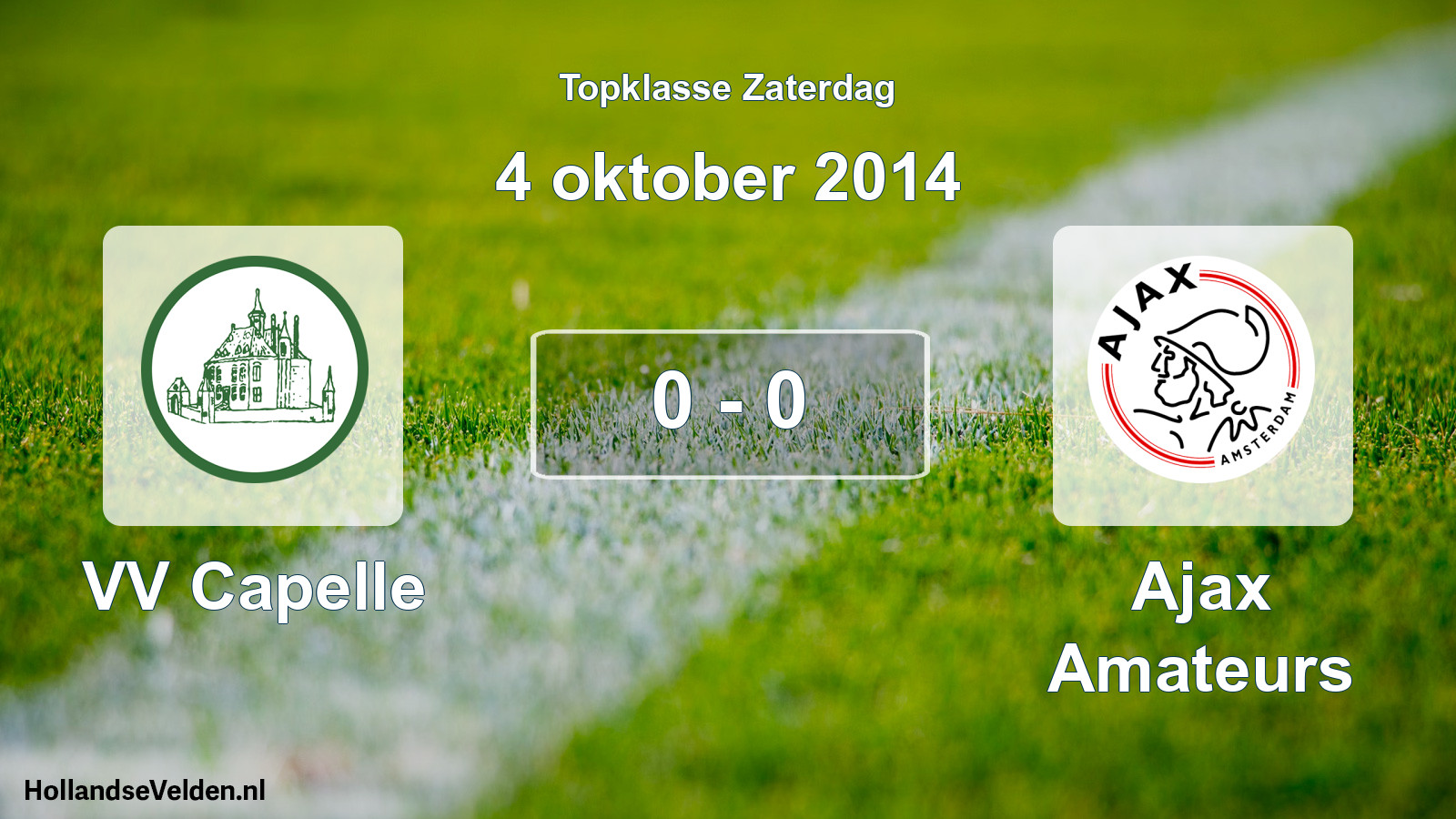 Gespeelde wedstrijd: VV Capelle - Ajax Amateurs 0 - 0 (4 oktober 2014)