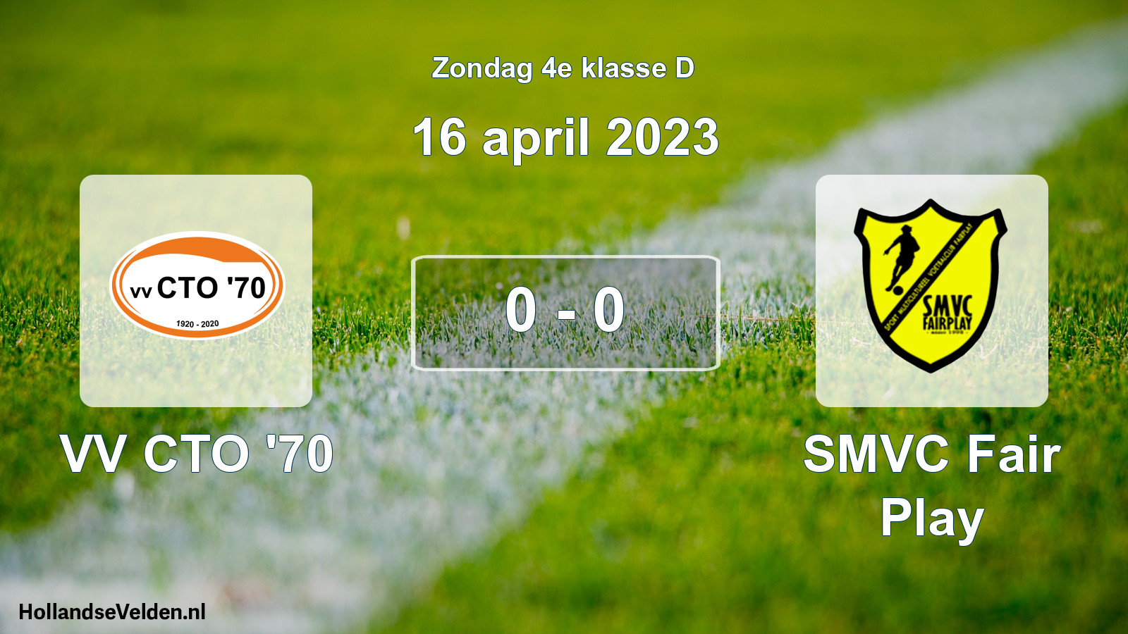 Total number of matches played: VV CTO '70 - SMVC Fair Play 0 - 0 (16 April 2023)