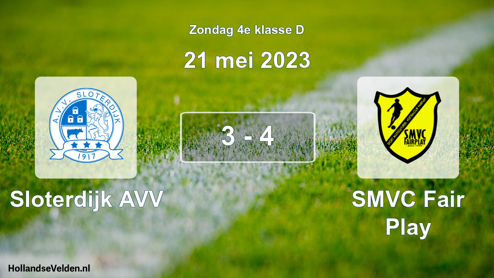 Total number of matches played: Sloterdijk AVV - SMVC Fair Play 3 - 4 (21 May 2023)