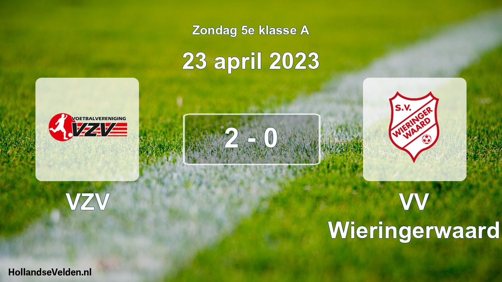 Total number of matches played: VZV - VV Wieringerwaard 2 - 0 (23 April 2023)