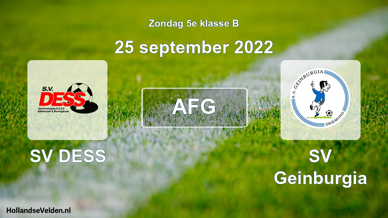 Scheduled Match: SV DESS - SV Geinburgia (25 September 2022)