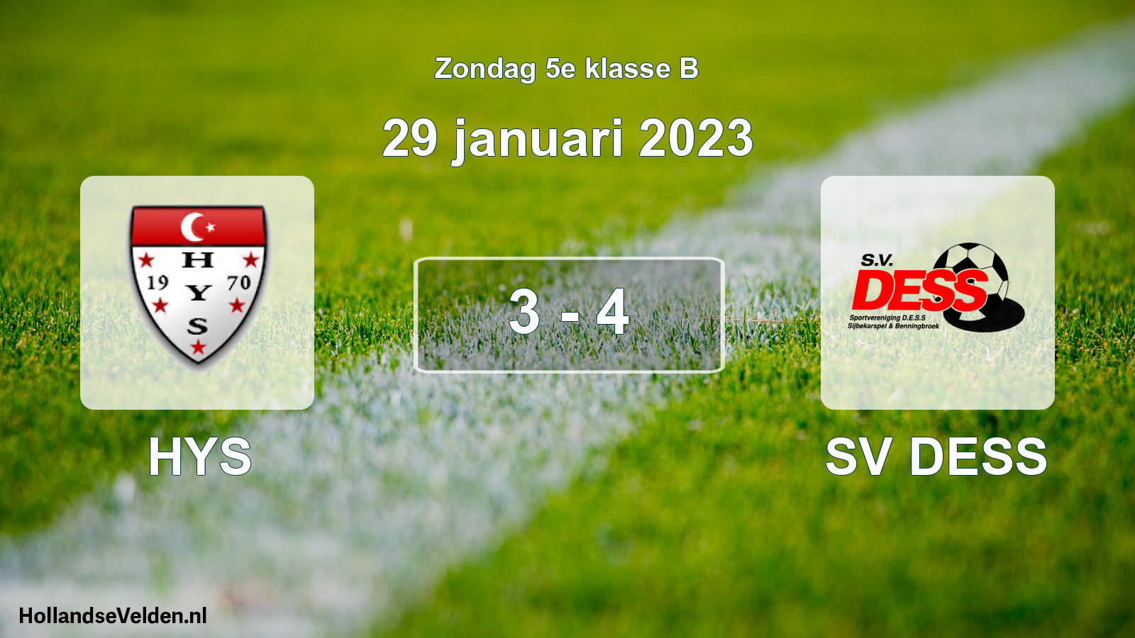 Total number of matches played: HYS - SV DESS 3 - 4 (29 January 2023)