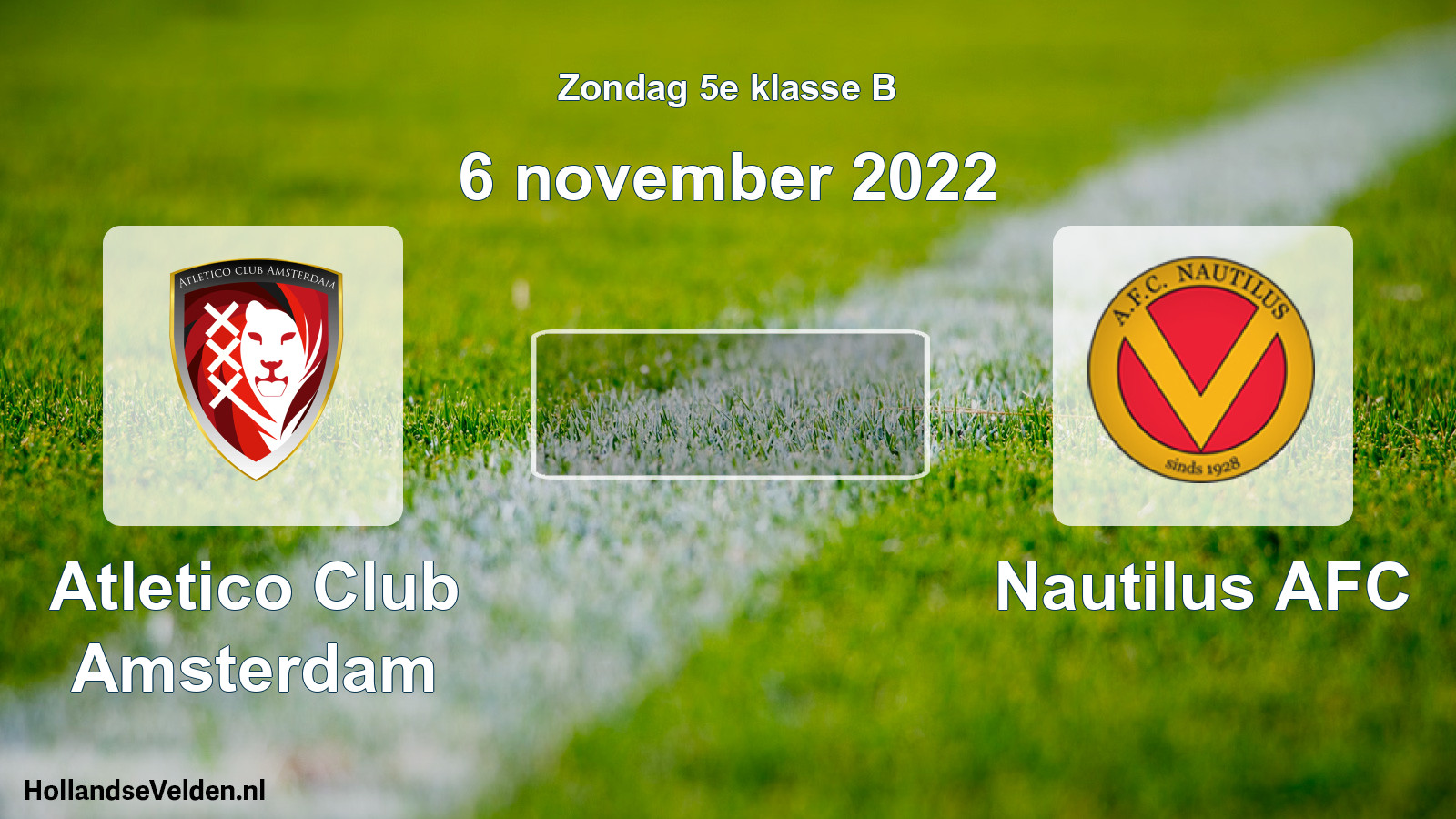 Scheduled Match: Atletico Club Amsterdam - Nautilus AFC (6 November 2022)