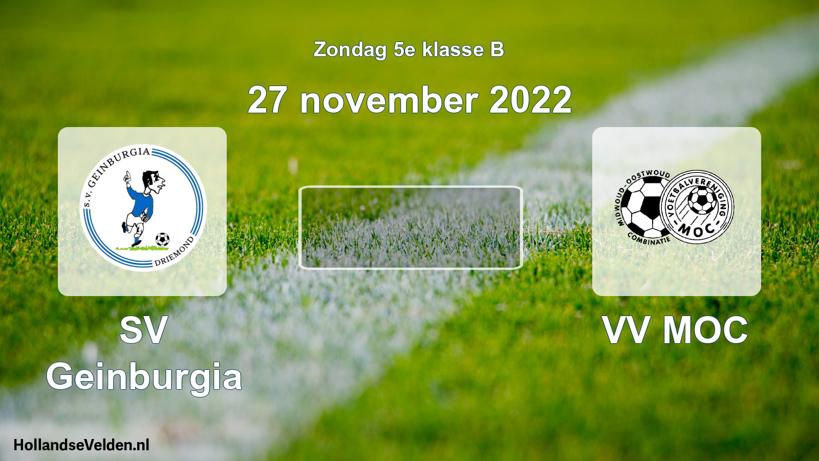 Scheduled Match: SV Geinburgia - VV MOC (27 November 2022)
