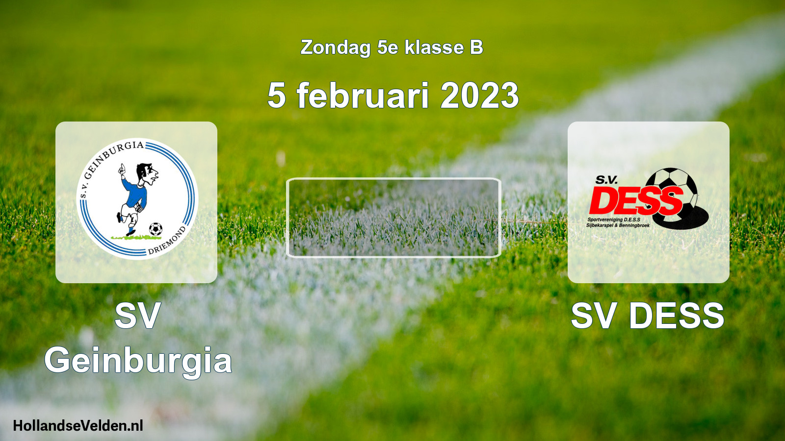 Scheduled Match: SV Geinburgia - SV DESS (5 February 2023)