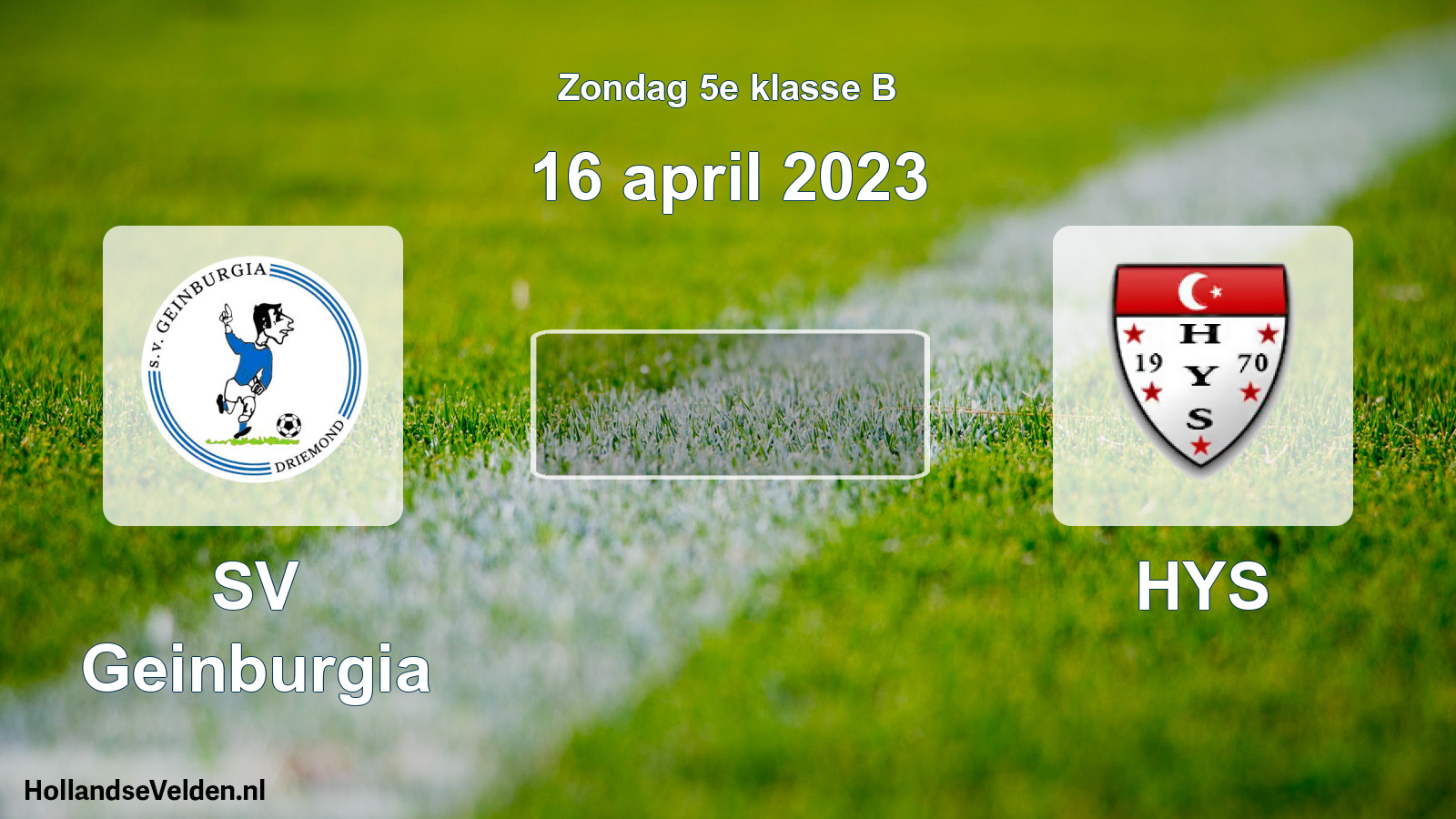 Scheduled Match: SV Geinburgia - HYS (16 April 2023)