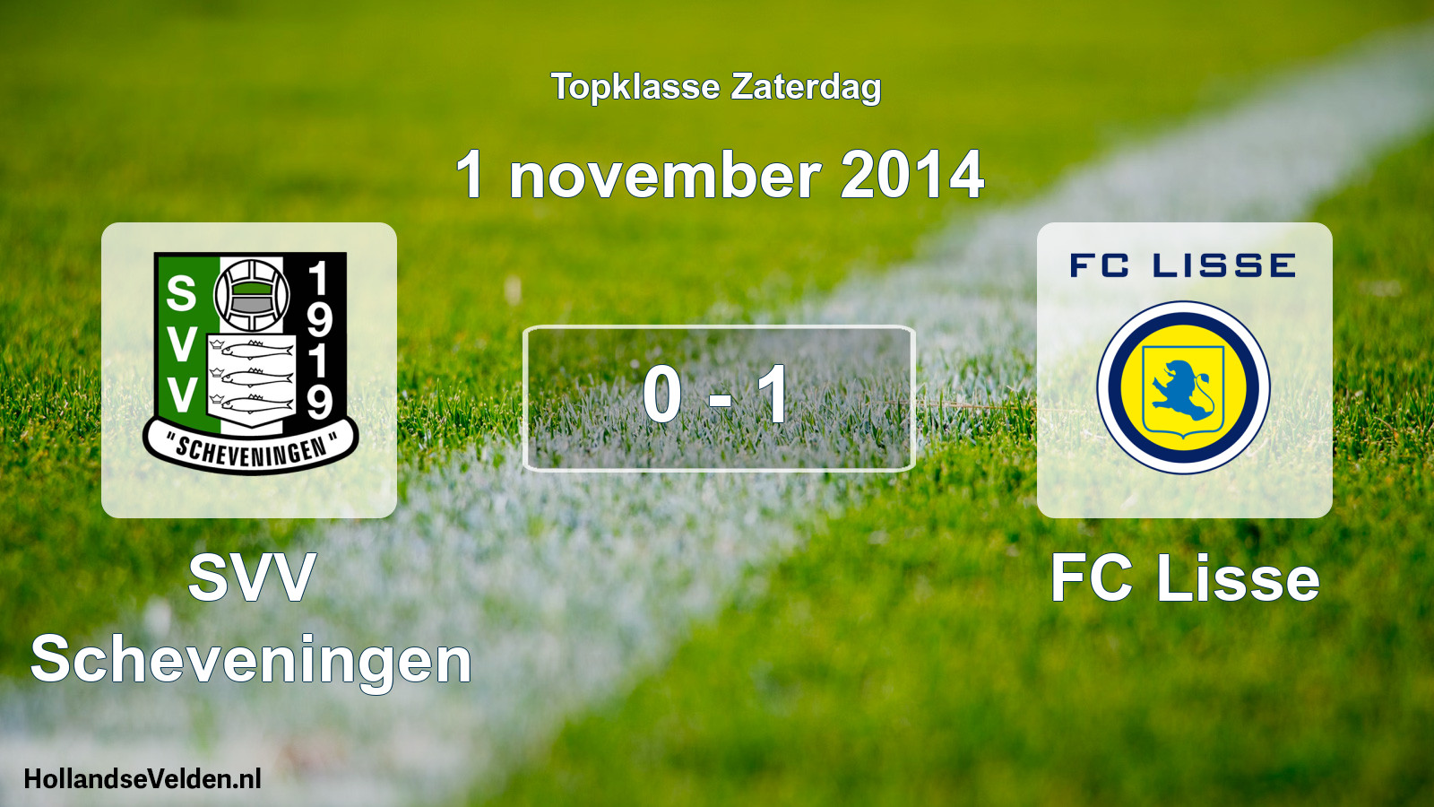 Gespeelde wedstrijd: SVV Scheveningen - FC Lisse 0 - 1 (1 november 2014)