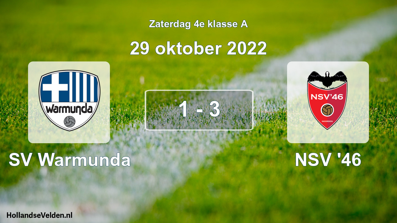 Total number of matches played: SV Warmunda - NSV '46 1 - 3 (29 October 2022)