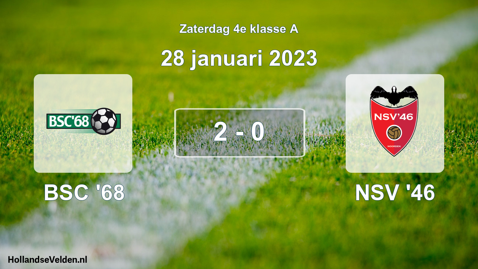 Total number of matches played: BSC '68 - NSV '46 2 - 0 (28 January 2023)