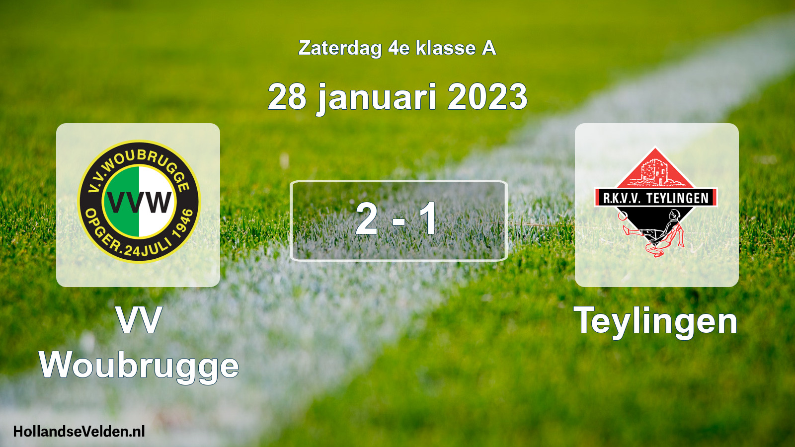 Total number of matches played: VV Woubrugge - Teylingen 2 - 1 (28 January 2023)