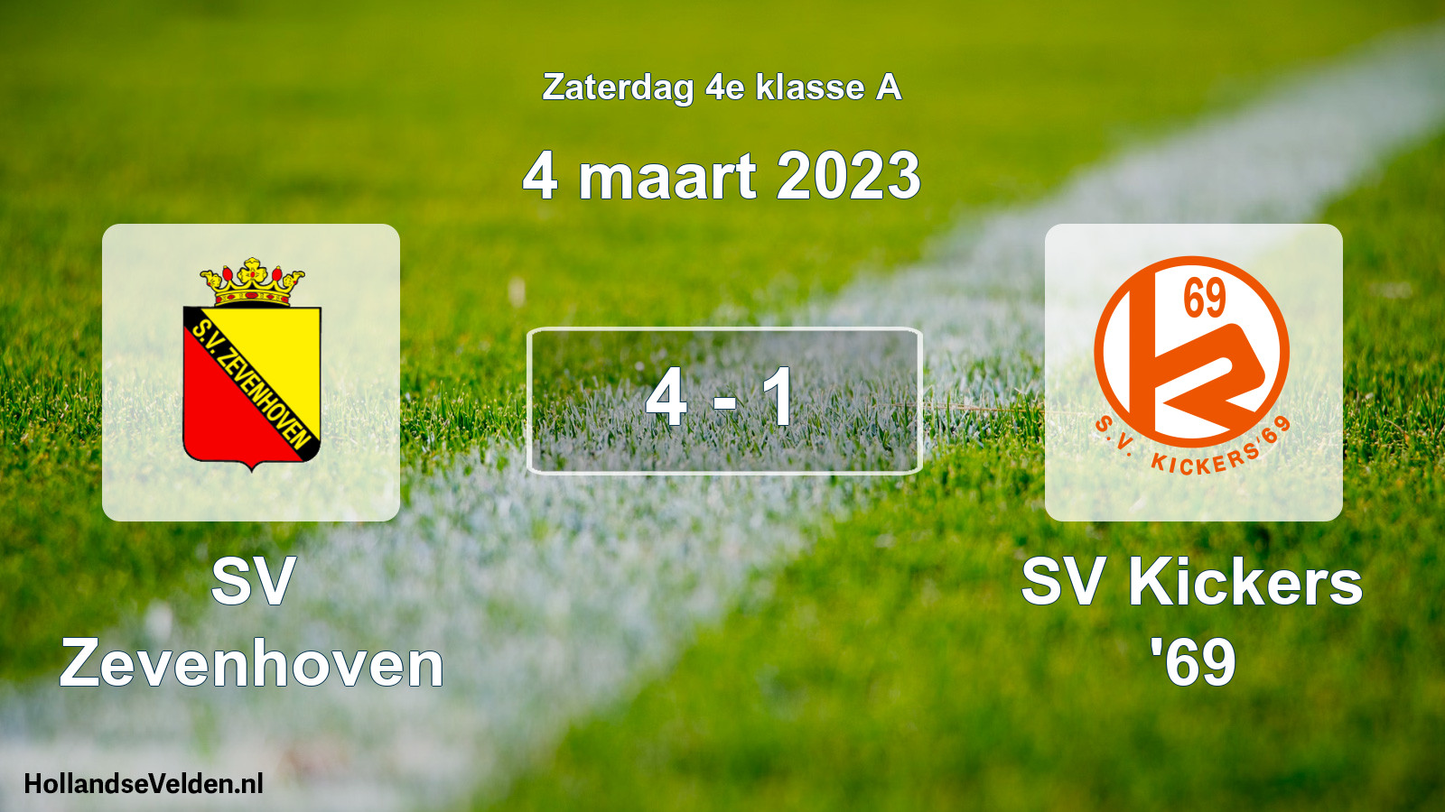 Total number of matches played: SV Zevenhoven - SV Kickers '69 4 - 1 (4 March 2023)