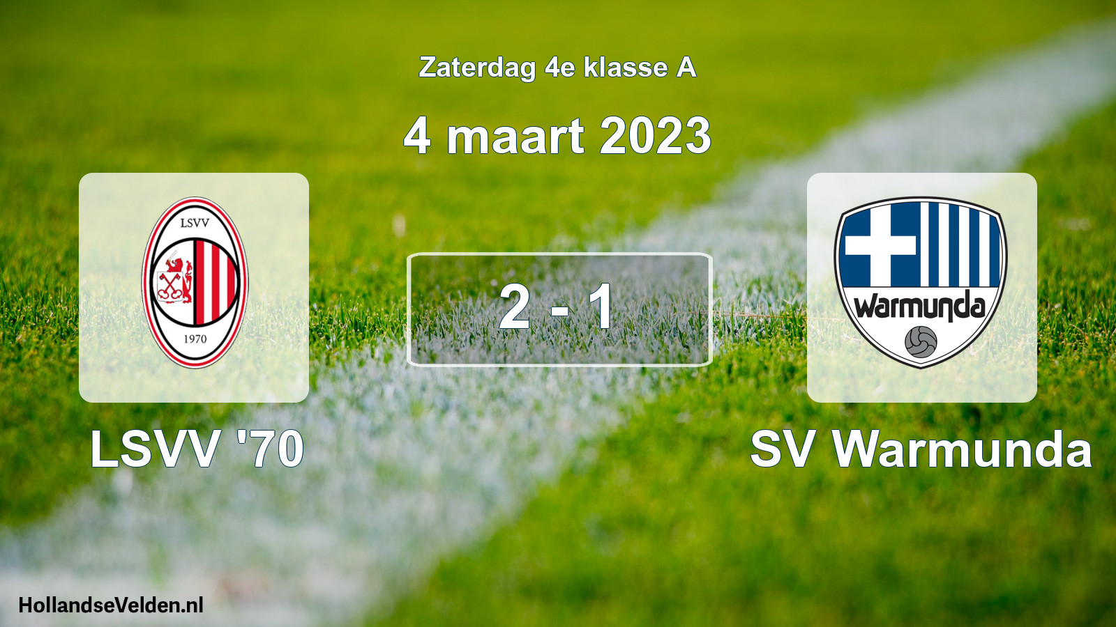 Total number of matches played: LSVV '70 - SV Warmunda 2 - 1 (4 March 2023)