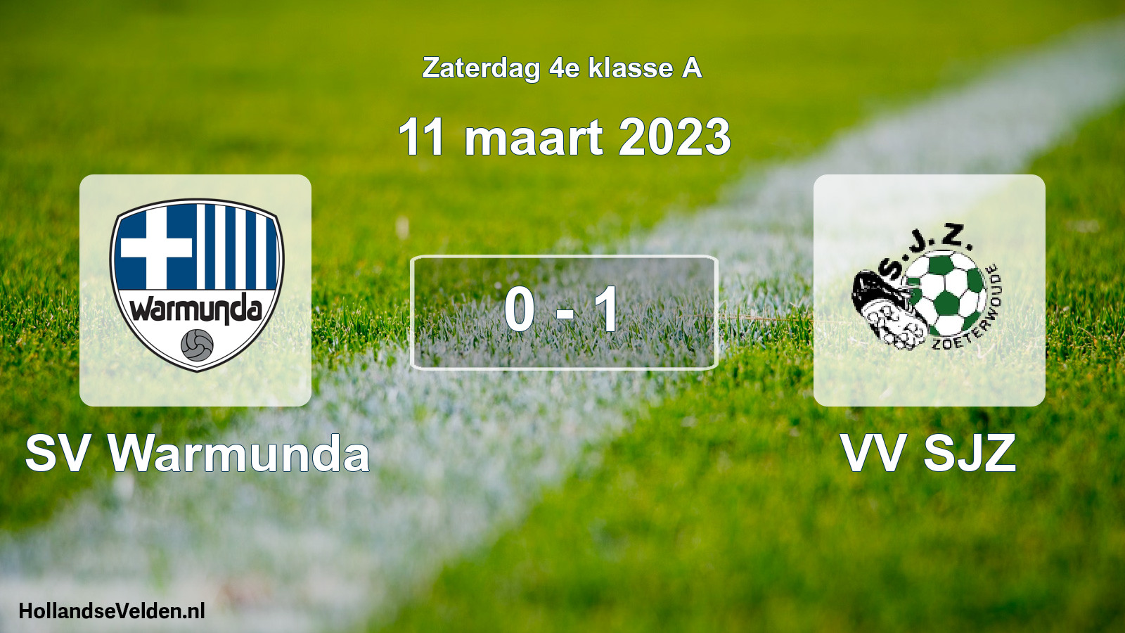 Total number of matches played: SV Warmunda - VV SJZ 0 - 1 (11 March 2023)