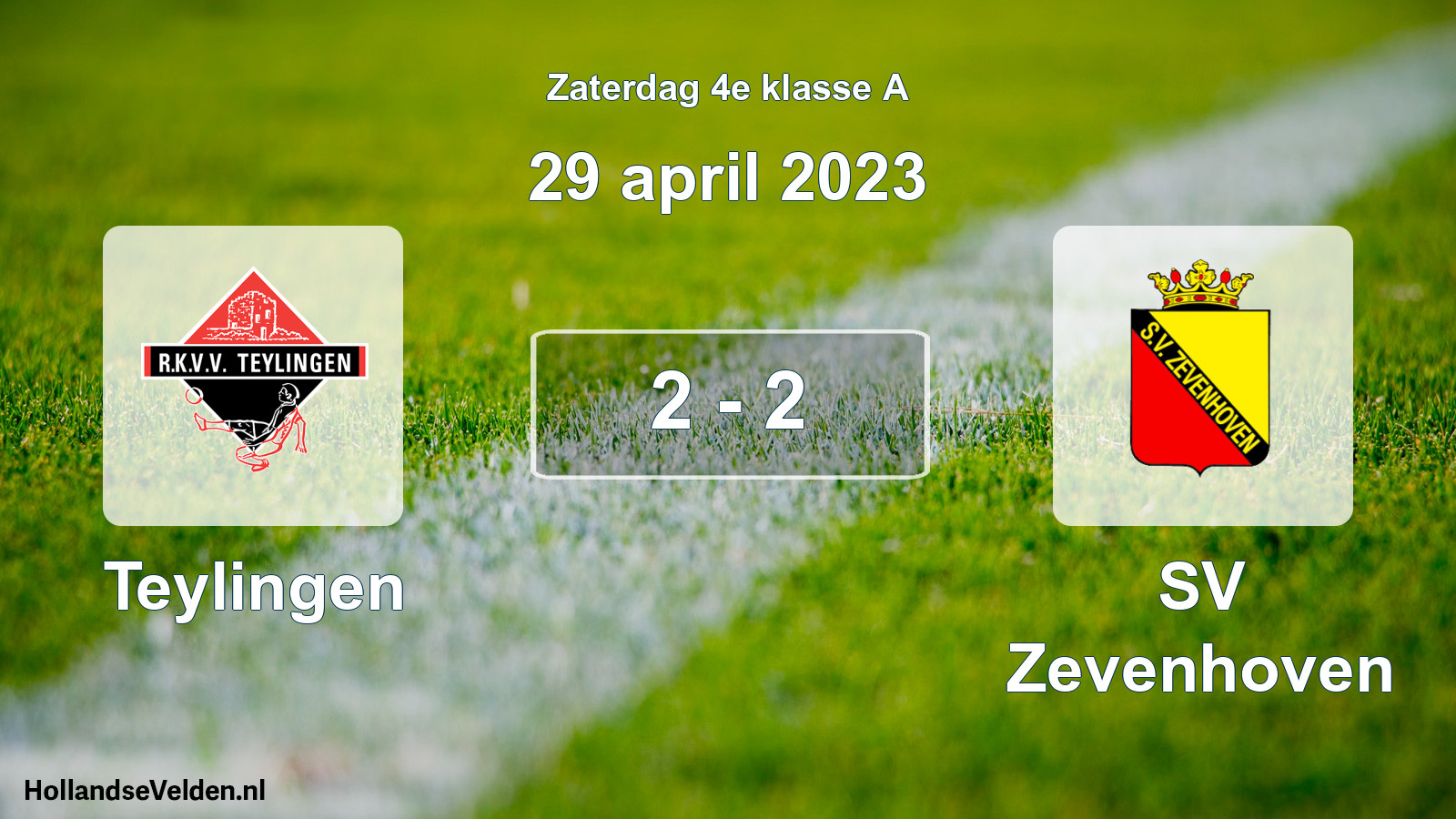 Total number of matches played: Teylingen - SV Zevenhoven 2 - 2 (29 April 2023)