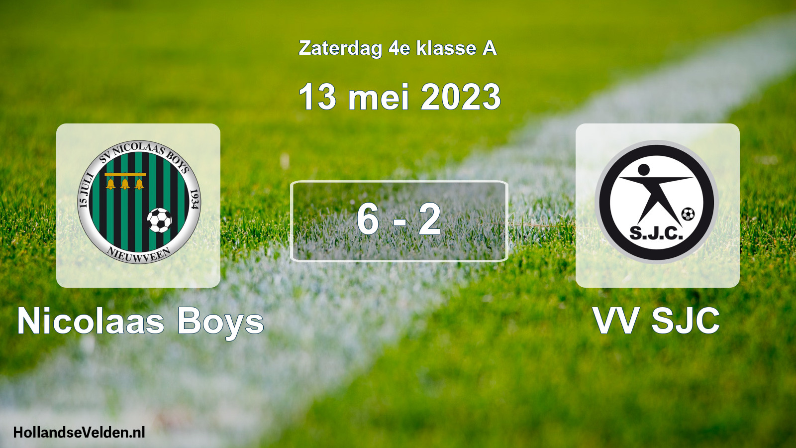 Total number of matches played: Nicolaas Boys - VV SJC 6 - 2 (13 May 2023)