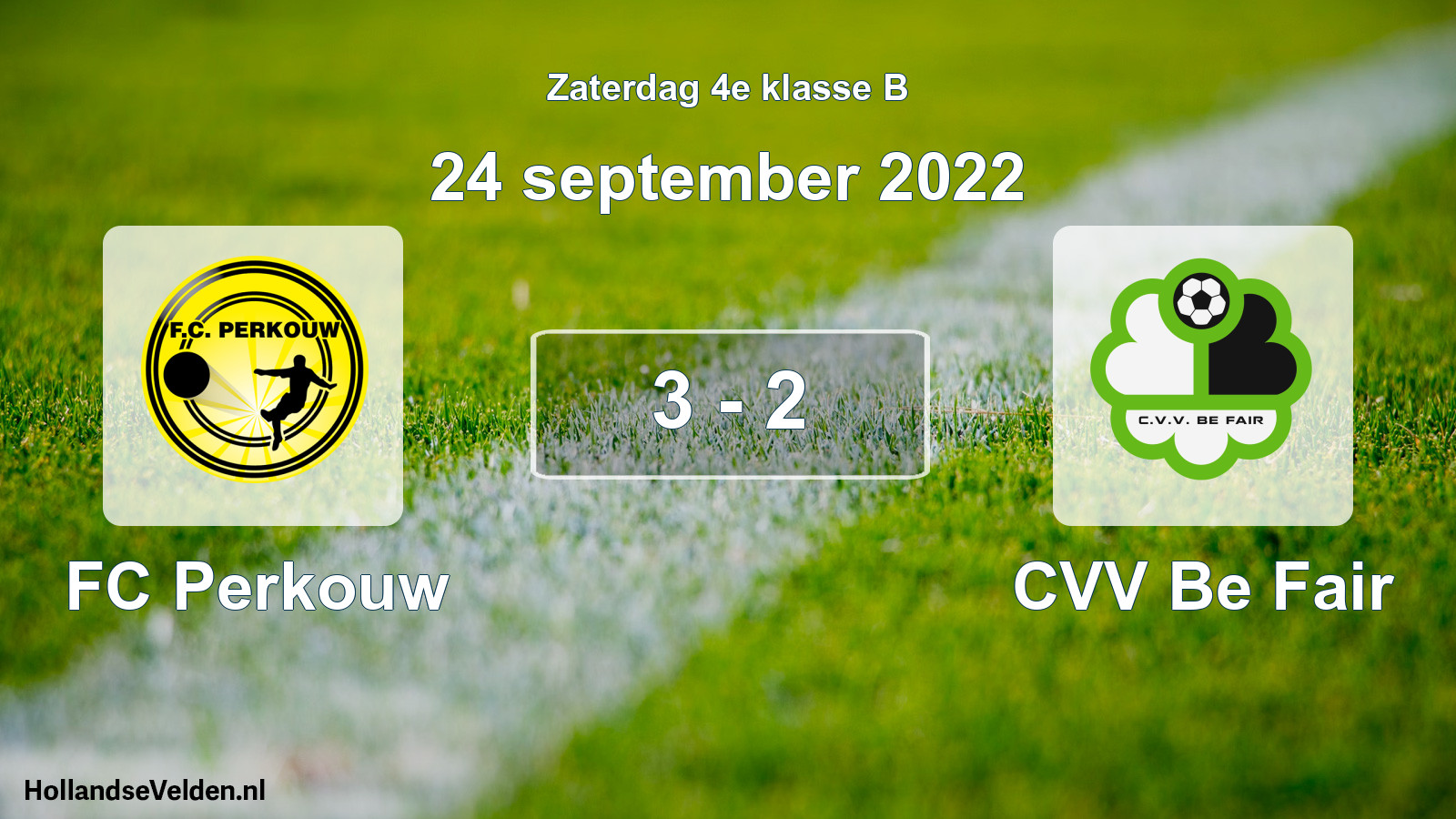 Total number of matches played: FC Perkouw - CVV Be Fair 3 - 2 (24 September 2022)