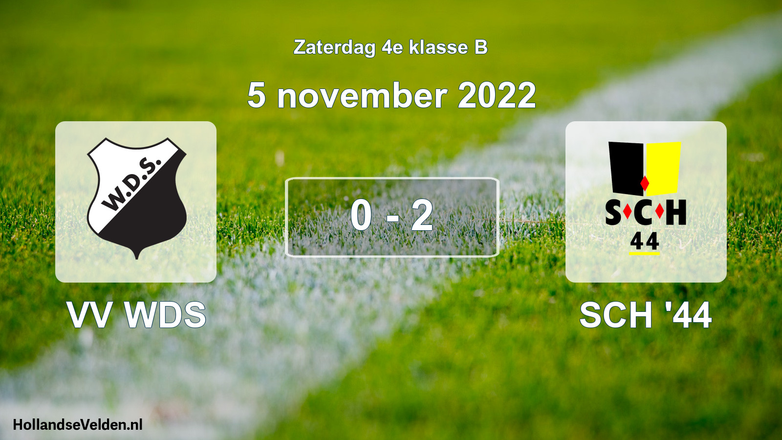 Total number of matches played: VV WDS - SCH '44 0 - 2 (5 November 2022)