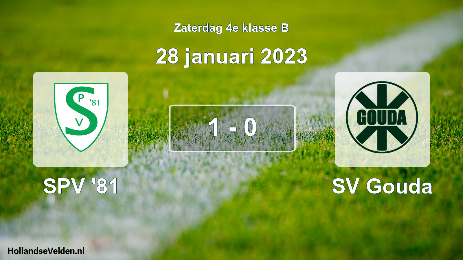 Total number of matches played: SPV '81 - SV Gouda 1 - 0 (28 January 2023)