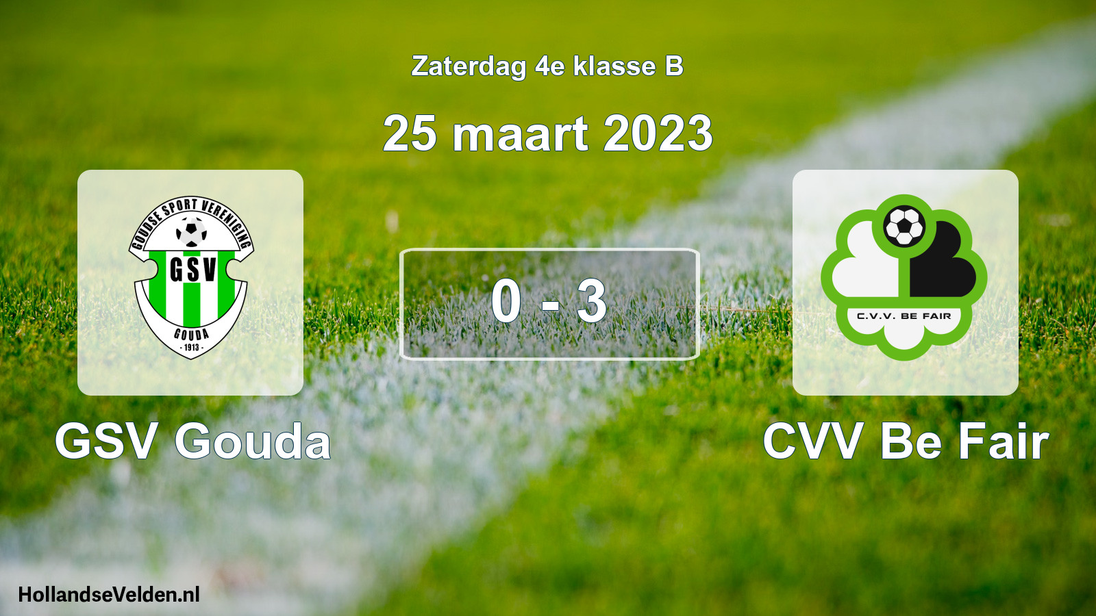 Total number of matches played: GSV Gouda - CVV Be Fair 0 - 3 (25 March 2023)