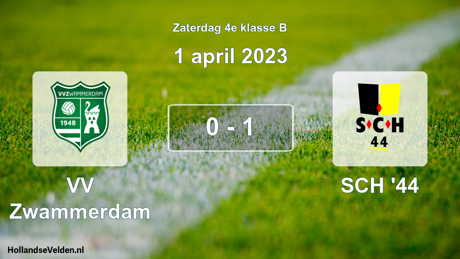 Total number of matches played: VV Zwammerdam - SCH '44 0 - 1 (1 April 2023)