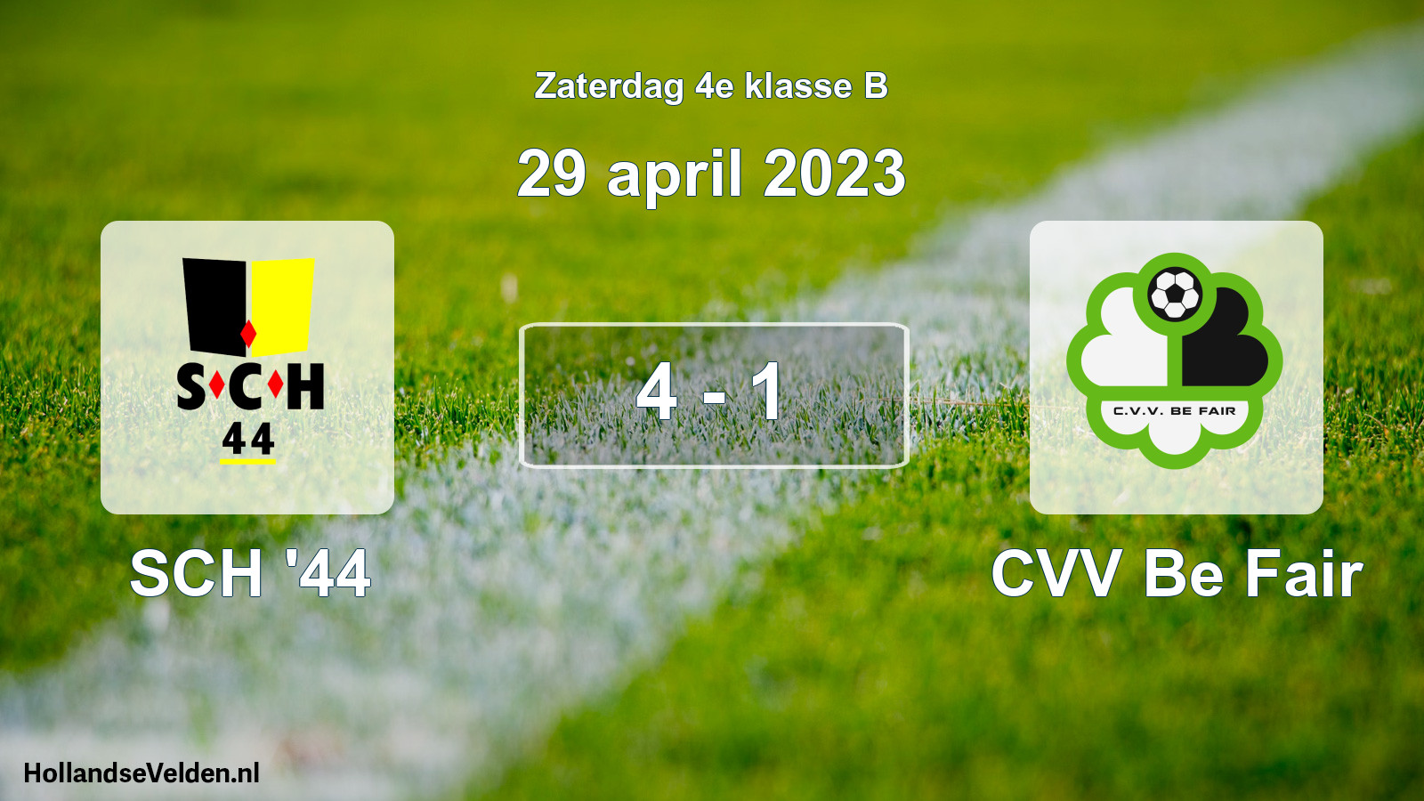 Total number of matches played: SCH '44 - CVV Be Fair 4 - 1 (29 April 2023)