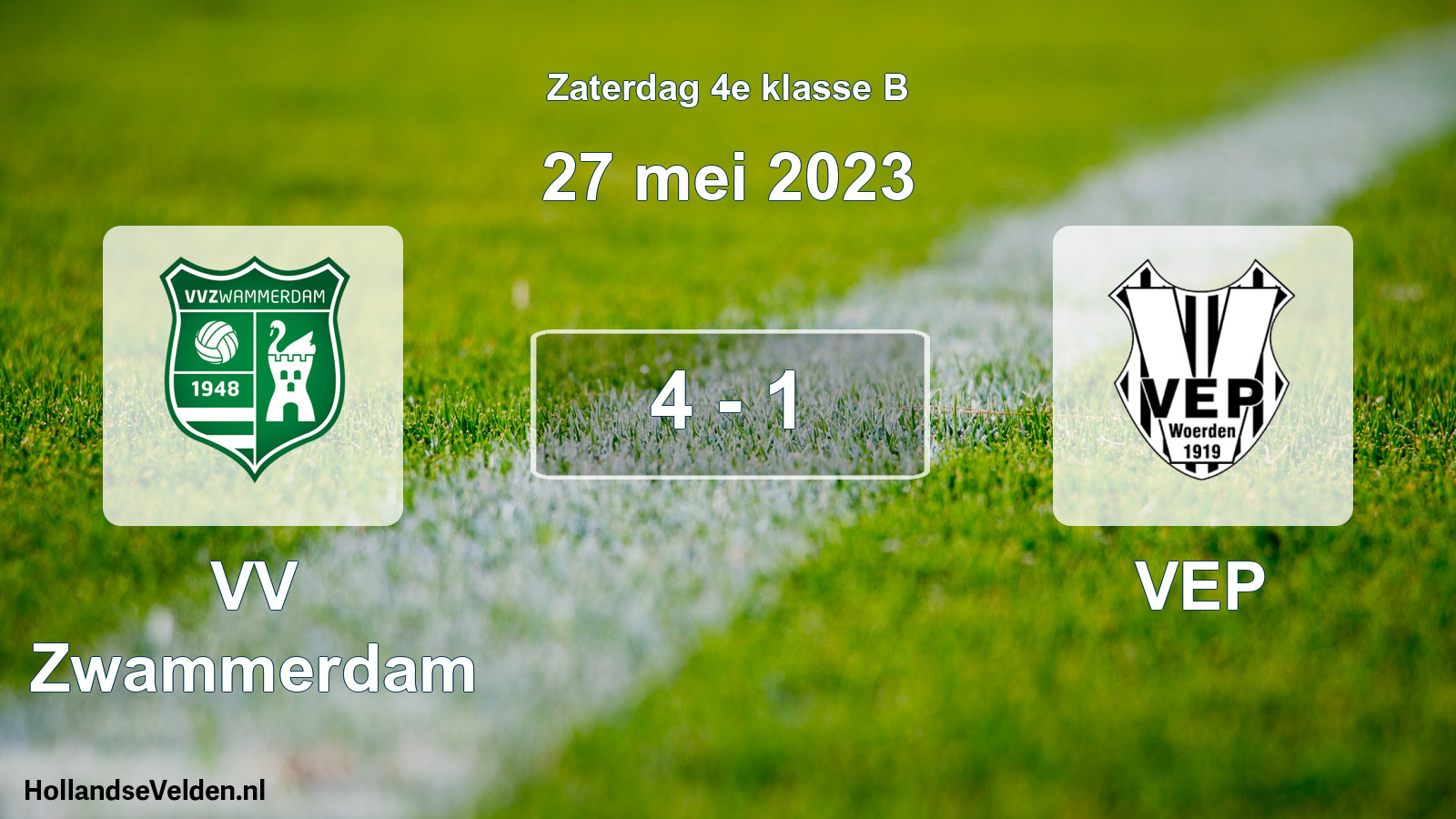 Total number of matches played: VV Zwammerdam - VEP 4 - 1 (27 May 2023)