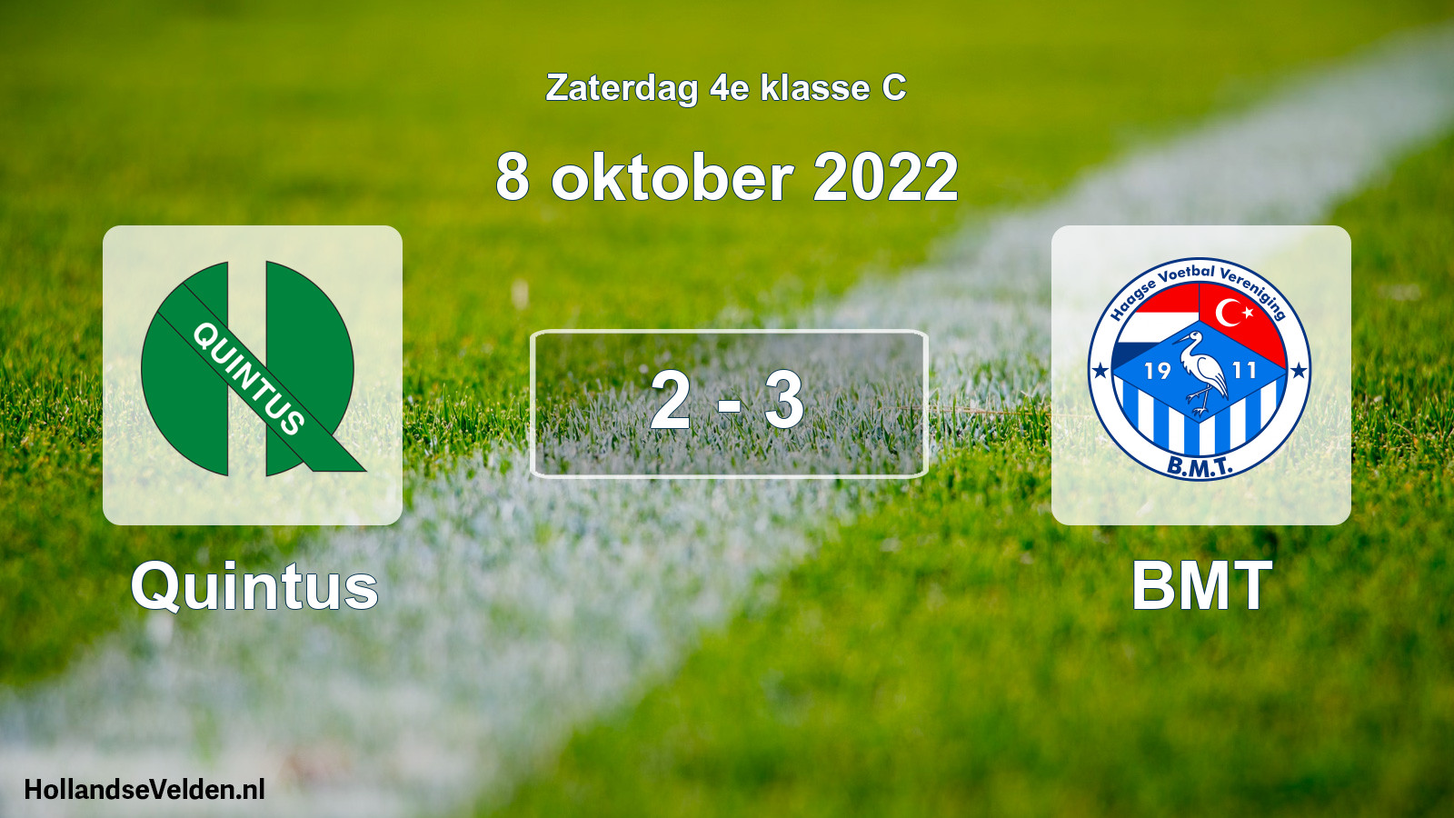 Total number of matches played: Quintus - BMT 2 - 3 (8 October 2022)