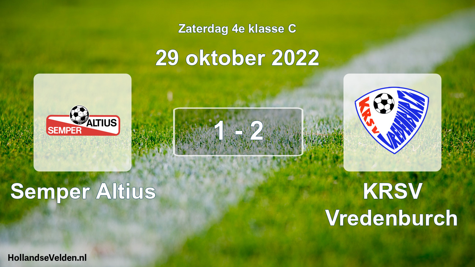 Total number of matches played: Semper Altius - KRSV Vredenburch 1 - 2 (29 October 2022)